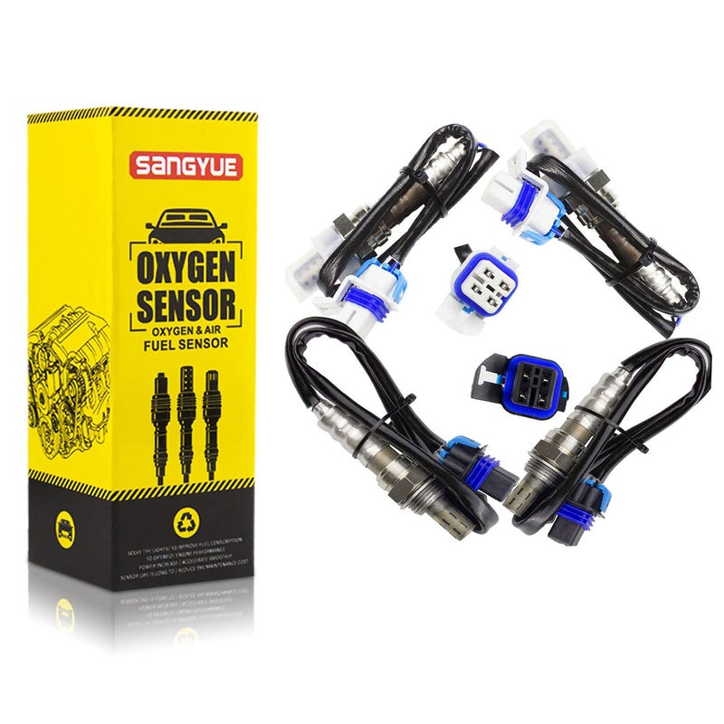 Sangyue 4x Oxygen O2 Sensor for 2005 2006 2007 GMC Savana 3500 4.8L/6.0L Upstream + Downstream - Image 1